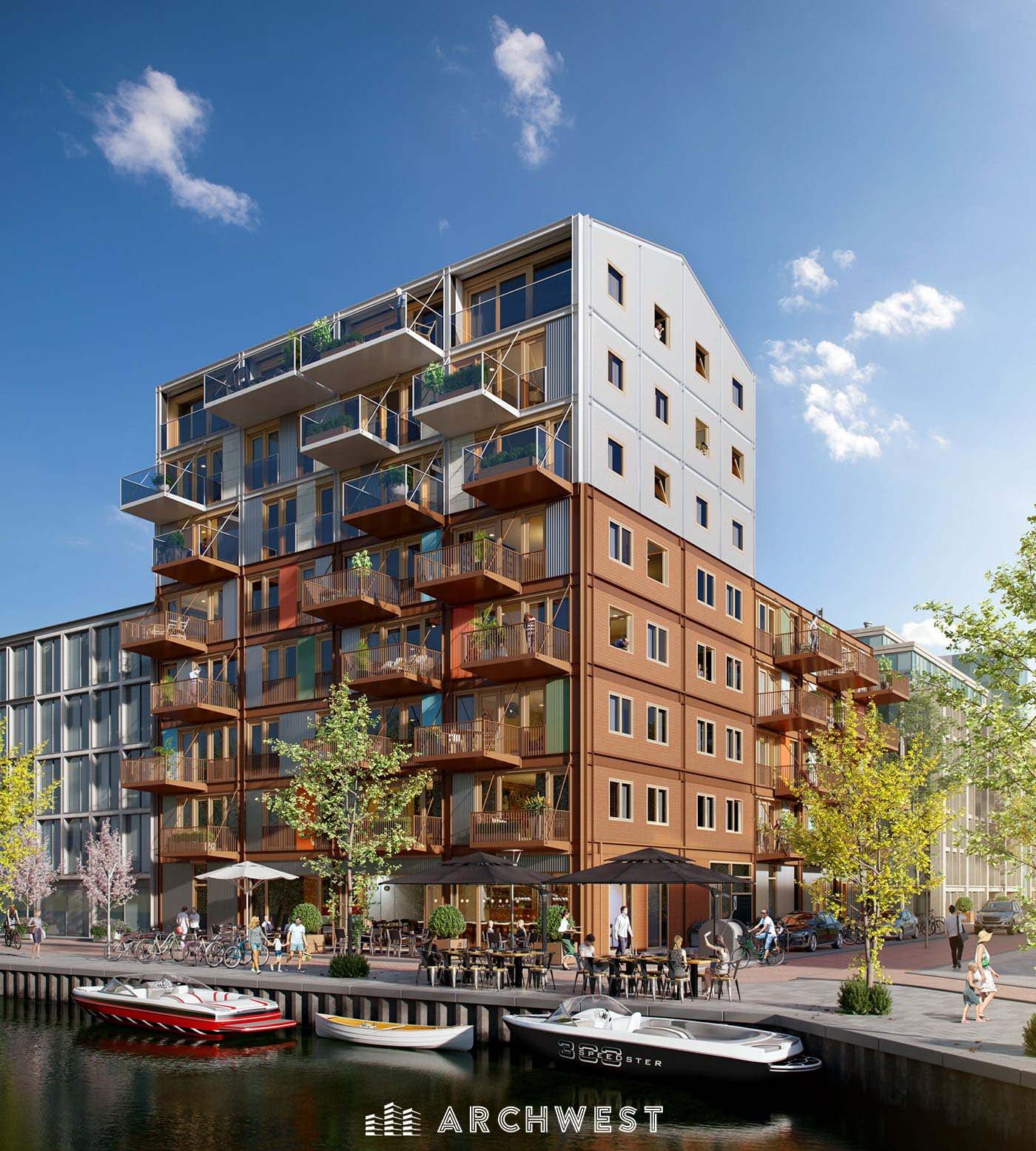 4. 3D Render of Modern Waterfront Living